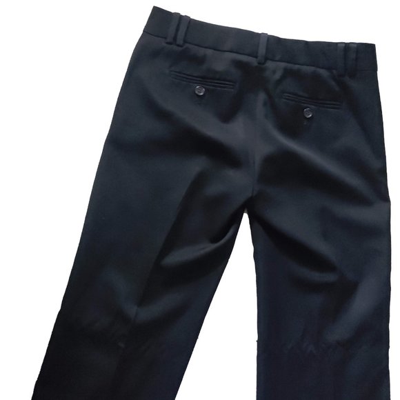 J. Crew City Fit Black Dress Pants 100% Wool Pleat - Picture 3 of 5